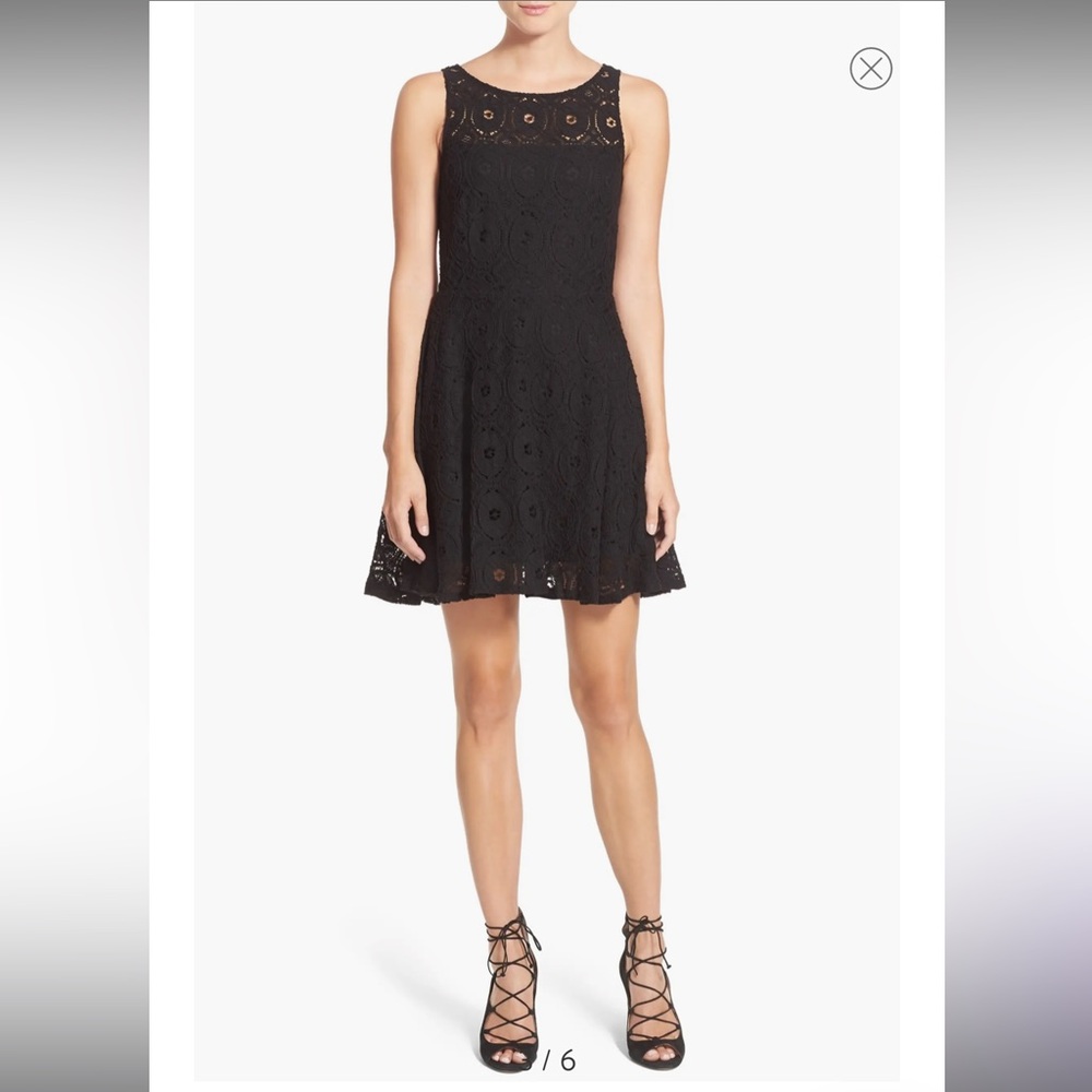BB Dakota by Steve Madden Renley Lace Fit & Flare Minidress Nordstrom Excl Sz 12